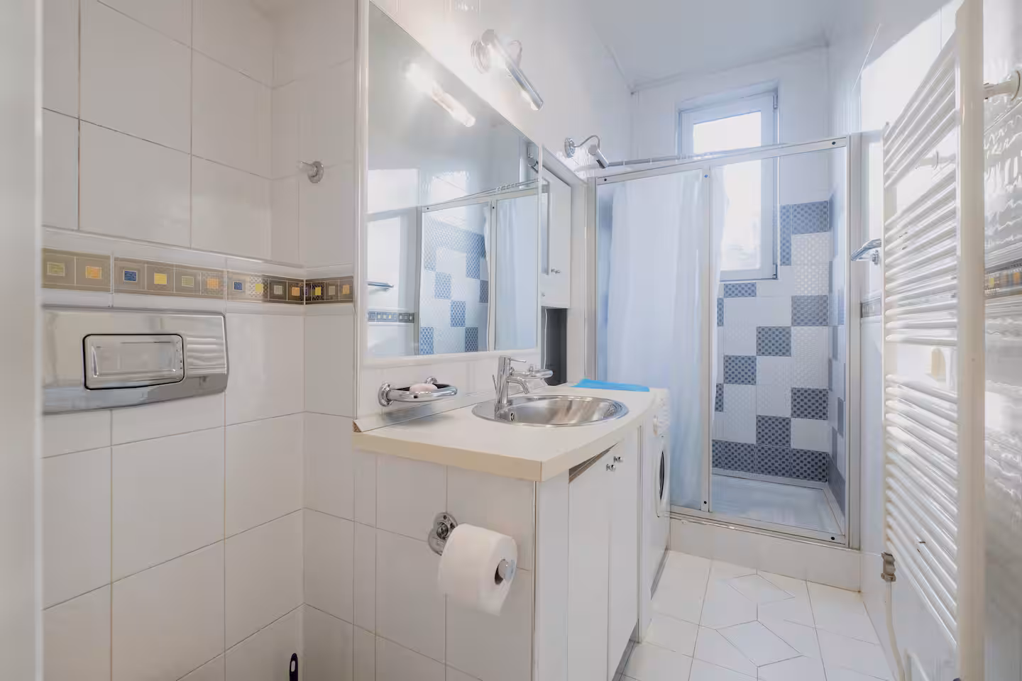 Modern Bathroom at Apartment Bana